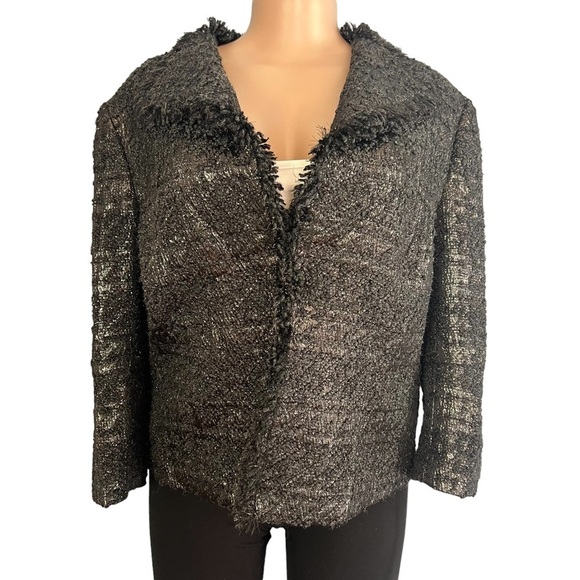 Lafayette 148 Metallic Tweed Blazer Jacket - Picture 1 of 7